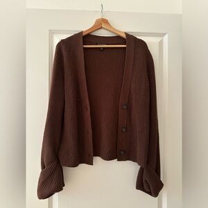 Banana republic brown knit cardigan.